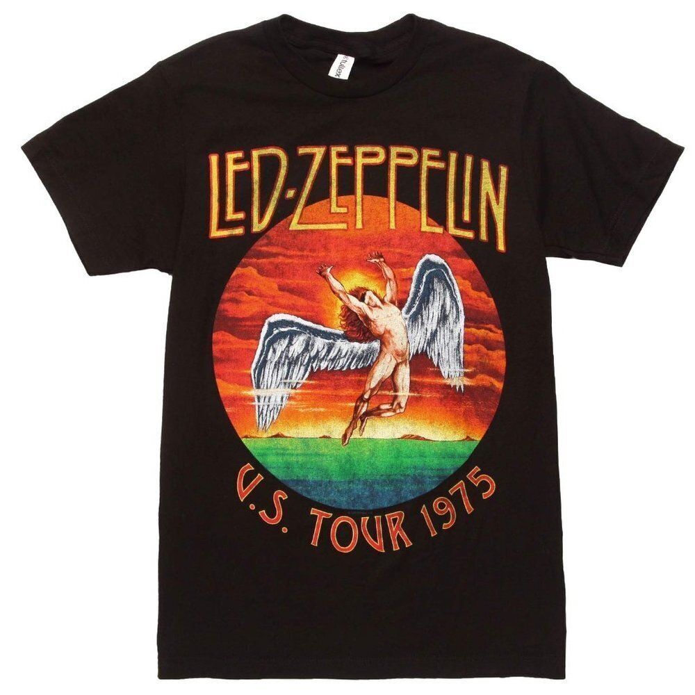 Led Zeppelin Us Tour 1975 Vinatage Tshirt